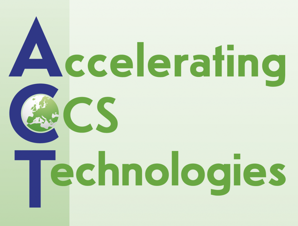 Accellerating CCS Technologies logo. Grafisk illustrasjon.